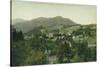 Aerial View of City, Mt Tamalpais, Crooked Railroad - Mill Valley, CA-Lantern Press-Stretched Canvas