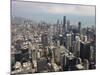 Aerial View of City Skyline and Lake Michigan, Looking North, Chicago, Illinois, USA-Amanda Hall-Mounted Photographic Print