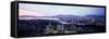 Aerial View of Cityscape at Sunset, Vancouver, British Columbia, Canada-null-Framed Stretched Canvas