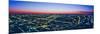 Aerial view of cityscape illuminated at dawn, Chicago, Cook County, Illinois, USA-null-Mounted Photographic Print