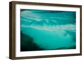 Aerial View of Clear Turquoise Water in Caribbean Sea, Great Exumand, Bahamas-null-Framed Photographic Print