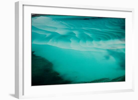 Aerial View of Clear Turquoise Water in Caribbean Sea, Great Exumand, Bahamas-null-Framed Photographic Print