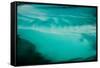 Aerial View of Clear Turquoise Water in Caribbean Sea, Great Exumand, Bahamas-null-Framed Stretched Canvas