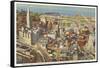 Aerial View of Cleveland, Ohio-null-Framed Stretched Canvas