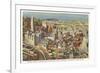 Aerial View of Cleveland, Ohio-null-Framed Premium Giclee Print