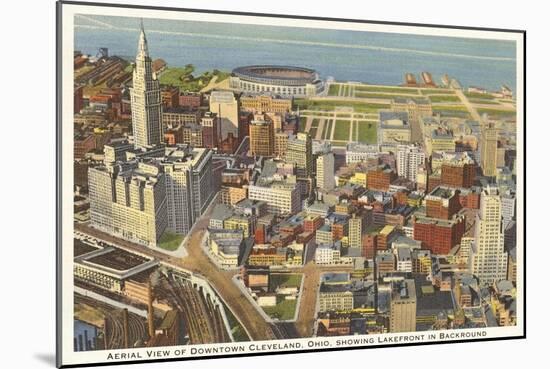 Aerial View of Cleveland, Ohio-null-Mounted Art Print