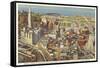 Aerial View of Cleveland, Ohio-null-Framed Stretched Canvas