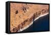 Aerial View of Cliffs at the Edge of Lake Powell-Juan Carlos Munoz-Framed Stretched Canvas