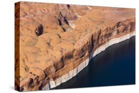 Aerial View of Cliffs at the Edge of Lake Powell-Juan Carlos Munoz-Stretched Canvas