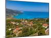 Aerial view of coastline near Zola, Kefalonia, Ionian Islands, Greek Islands, Greece, Europe-Frank Fell-Mounted Photographic Print