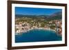 Aerial view of coastline near Zola, Kefalonia, Ionian Islands, Greek Islands, Greece, Europe-Frank Fell-Framed Photographic Print