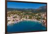 Aerial view of coastline near Zola, Kefalonia, Ionian Islands, Greek Islands, Greece, Europe-Frank Fell-Framed Photographic Print