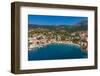 Aerial view of coastline near Zola, Kefalonia, Ionian Islands, Greek Islands, Greece, Europe-Frank Fell-Framed Photographic Print