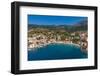 Aerial view of coastline near Zola, Kefalonia, Ionian Islands, Greek Islands, Greece, Europe-Frank Fell-Framed Photographic Print