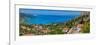 Aerial view of coastline near Zola, Kefalonia, Ionian Islands, Greek Islands, Greece, Europe-Frank Fell-Framed Photographic Print