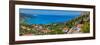 Aerial view of coastline near Zola, Kefalonia, Ionian Islands, Greek Islands, Greece, Europe-Frank Fell-Framed Photographic Print