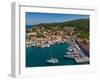 Aerial view of coastline near Zola, Kefalonia, Ionian Islands, Greek Islands, Greece, Europe-Frank Fell-Framed Photographic Print