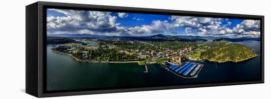 Aerial view of Coeur d'Alene, Kootenai County, Idaho, USA-null-Framed Stretched Canvas