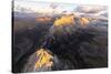 Aerial view of Colac, Gran Vernel, Marmolada and Val Contrin, Dolomites, Trentino-Alto Adige, Italy-Roberto Moiola-Stretched Canvas