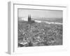 Aerial View of Cologne Showing Devastation of Allied Air Raids, Cathedral and Rhine River-John Florea-Framed Photographic Print