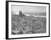 Aerial View of Cologne Showing Devastation of Allied Air Raids, Cathedral and Rhine River-John Florea-Framed Photographic Print