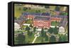 Aerial View of Columbia College, Columbia, South Carolina-null-Framed Stretched Canvas