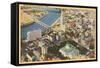 Aerial View of Columbus, Ohio-null-Framed Stretched Canvas