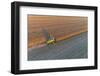 Aerial view of combine-harvester in field, Marion Co,. Illinois, USA-Panoramic Images-Framed Photographic Print