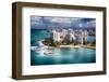 Aerial View Of Condado Shoreline-George Oze-Framed Photographic Print