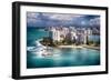 Aerial View Of Condado Shoreline-George Oze-Framed Photographic Print