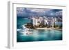 Aerial View Of Condado Shoreline-George Oze-Framed Photographic Print