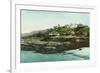 Aerial View of Cottages and Beach at la Jolla - San Diego, CA-Lantern Press-Framed Art Print