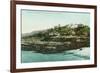 Aerial View of Cottages and Beach at la Jolla - San Diego, CA-Lantern Press-Framed Art Print