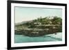 Aerial View of Cottages and Beach at la Jolla - San Diego, CA-Lantern Press-Framed Art Print