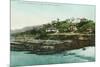 Aerial View of Cottages and Beach at la Jolla - San Diego, CA-Lantern Press-Mounted Art Print