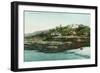 Aerial View of Cottages and Beach at la Jolla - San Diego, CA-Lantern Press-Framed Art Print