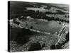 Aerial View of Crowds at the Knebworth Pop Festival, 1986-Denis Williams-Stretched Canvas