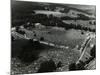 Aerial View of Crowds at the Knebworth Pop Festival, 1986-Denis Williams-Mounted Photographic Print