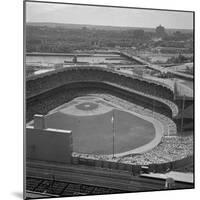 Aerial View of Crowds at Yankee Stadium-null-Mounted Photographic Print