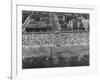 Aerial View of Crowds Enjoying a Hot 4th of July at Rockaway Beach-Sam Shere-Framed Photographic Print