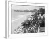 Aerial View of Crowds on a Boardwalk-null-Framed Photographic Print