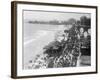 Aerial View of Crowds on a Boardwalk-null-Framed Photographic Print