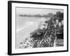 Aerial View of Crowds on a Boardwalk-null-Framed Photographic Print