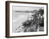 Aerial View of Crowds on a Boardwalk-null-Framed Photographic Print