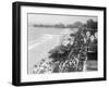 Aerial View of Crowds on a Boardwalk-null-Framed Photographic Print