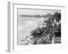 Aerial View of Crowds on a Boardwalk-null-Framed Photographic Print