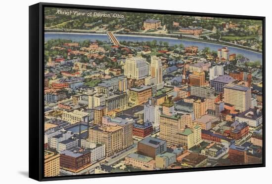 Aerial View of Dayton, Ohio-null-Framed Stretched Canvas