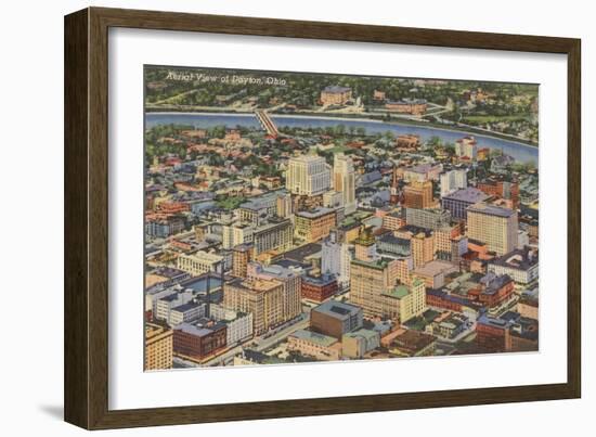 Aerial View of Dayton, Ohio-null-Framed Art Print