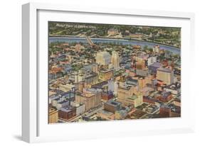 Aerial View of Dayton, Ohio-null-Framed Art Print