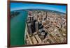 Aerial view of Detroit skyline, Wayne County, Michigan, USA-null-Framed Photographic Print